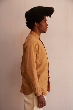 Image of Bed Shirt - Tan cotton