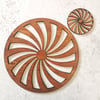 Wooden Spiral Coaster & Placemat set