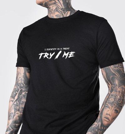 Image of TRY ME T-SHIRT (BLACK)