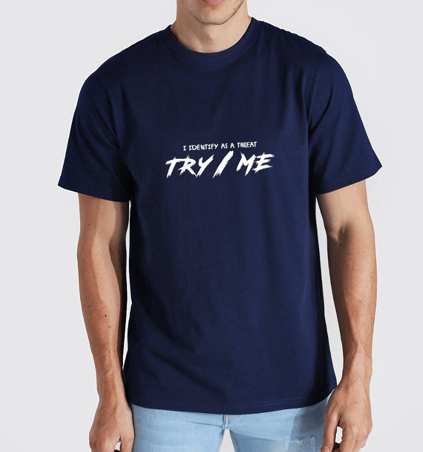 Image of TRY ME T-SHIRT (NAVY)