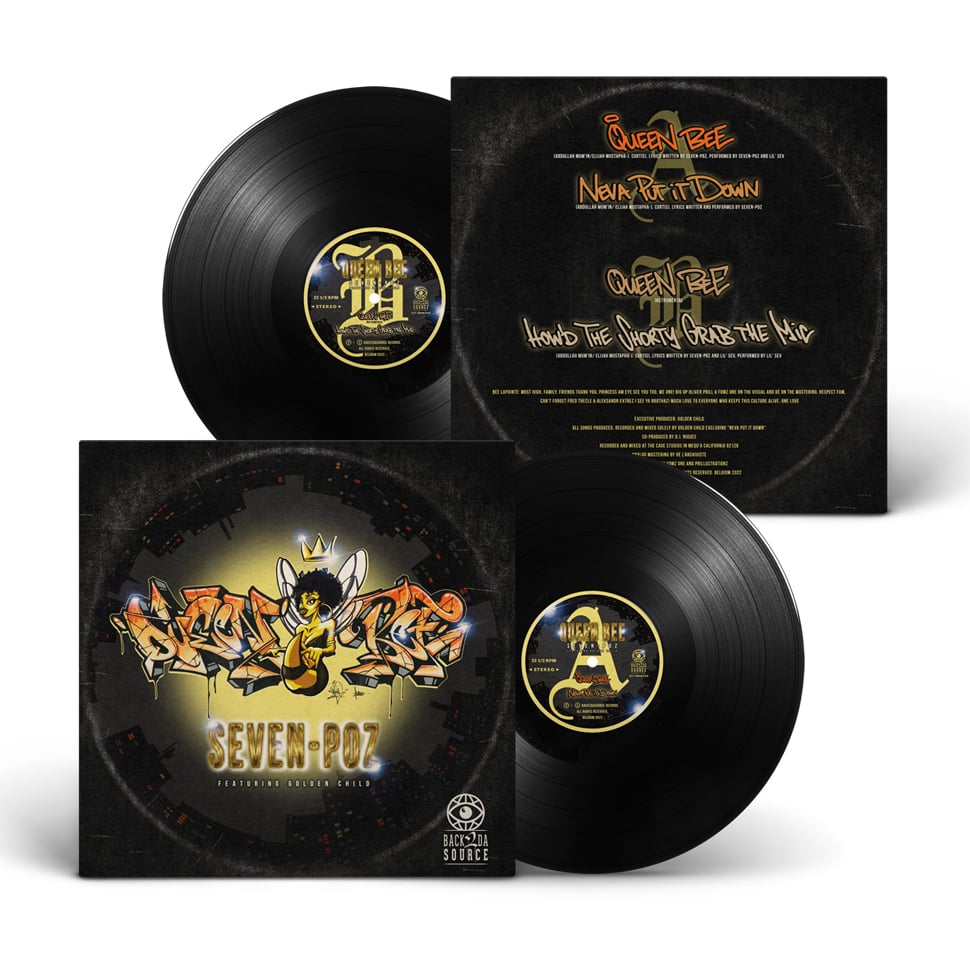 Image of Seven Poz featuring Golden Child - Queen Bee (12" Reissue 1997/2022) PRE ORDER NOW (SOLD OUT)