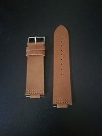 Bracelet cuir marron pour changement montre bois 