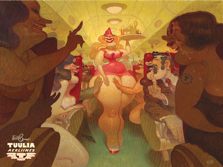  Tuulia Aerliines, Stewardess Giclée Print