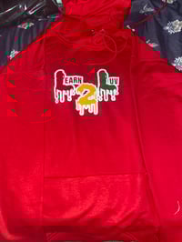 Red drip hoodie 