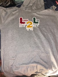 Grey drip hoodie 