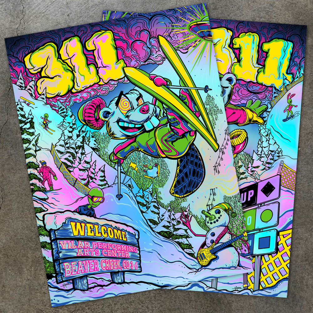 Image of 311 Colorado Rainbow Foil Posters
