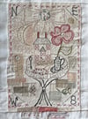 Tea in the Garden Embroidery Template 