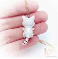 Image 4 of White kitty necklace