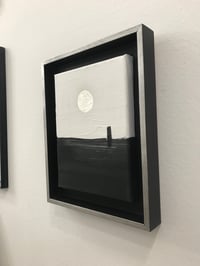 Image 1 of Me and the world no2.- acrylic on canvas with silver, 18x24cm, framed