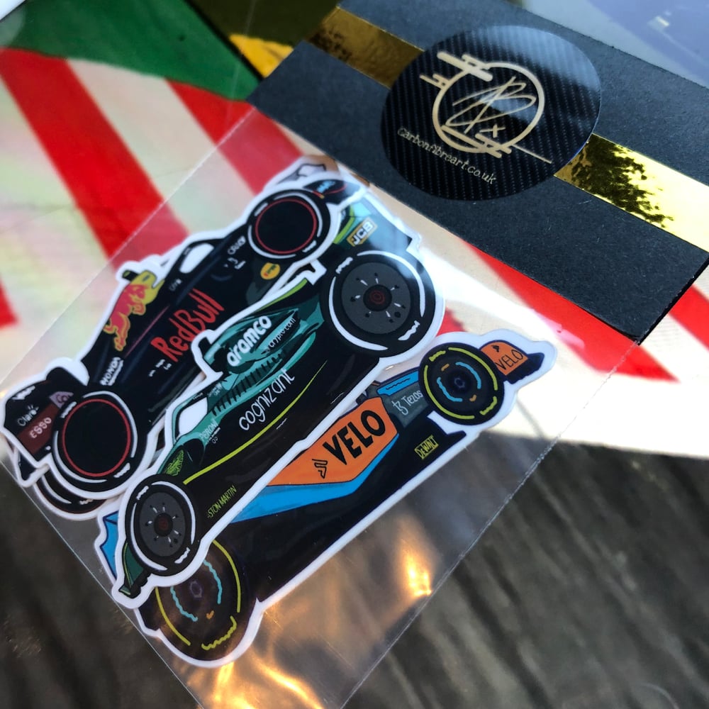 Image of SET 1 // 2022 F1 Livery pack of 5 Stickers or individuals 