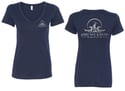 Women's V-neck with Silver logo -5 Colors