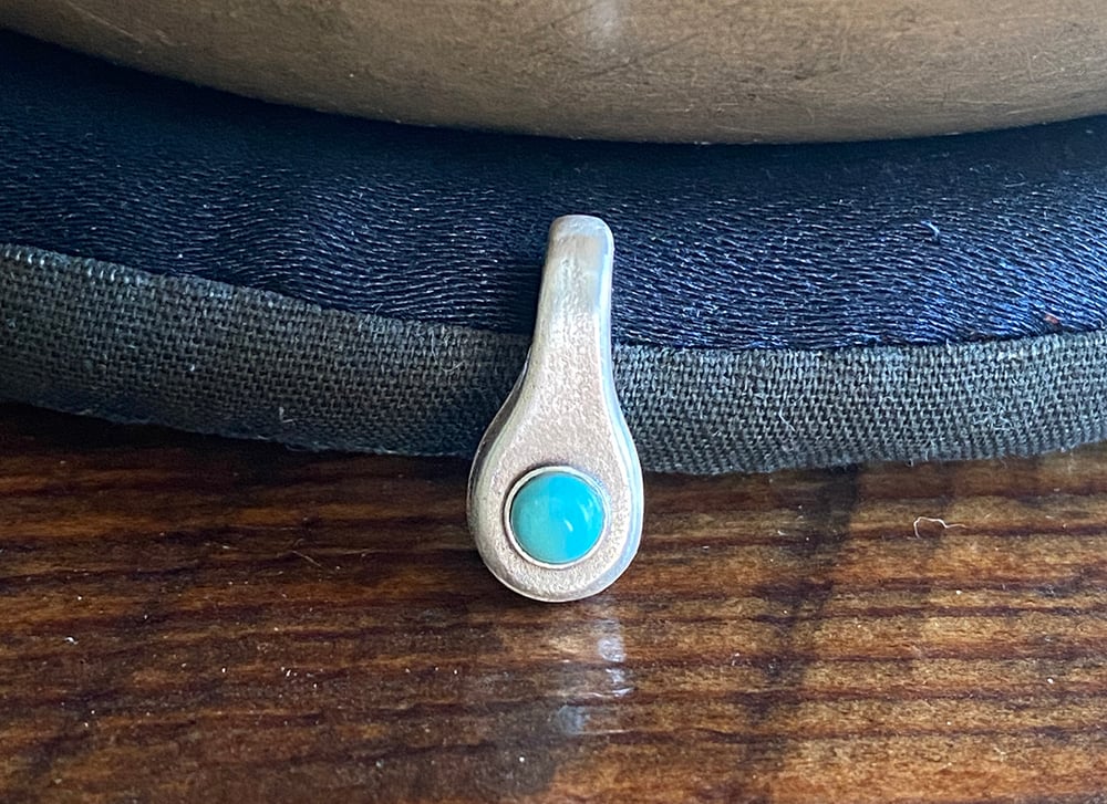 Image of Droplet Styled Bhum Counter • Turquoise • Medium • 999 Silver