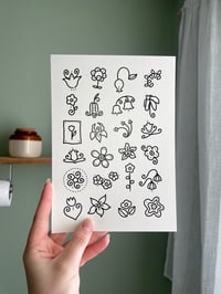 A5 floral flash print