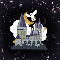 Image 2 of Owl Castle enamel pin