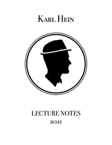 Image of 2021 LECTURE NOTES - KARL HEIN