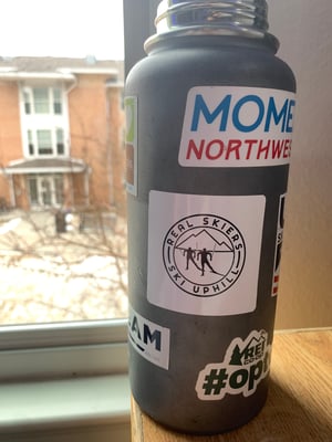 Image of 'Real Skiers Ski Uphill' Sticker Collection