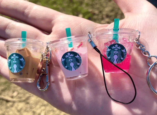 Image of Mini Iced Starbucks Drink Keychain 