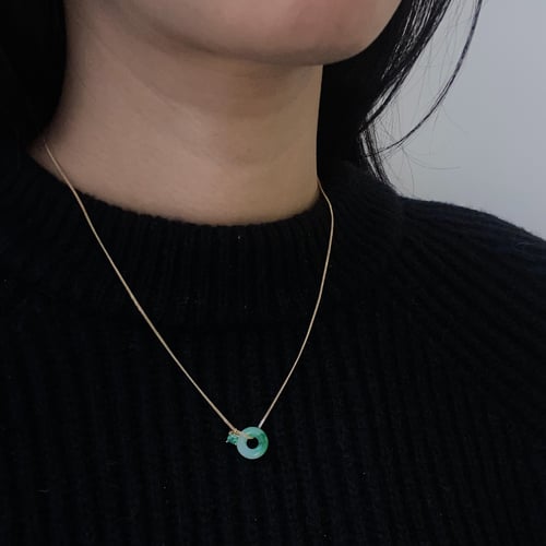 Image of BOX AND CROSS Donut jade necklace series