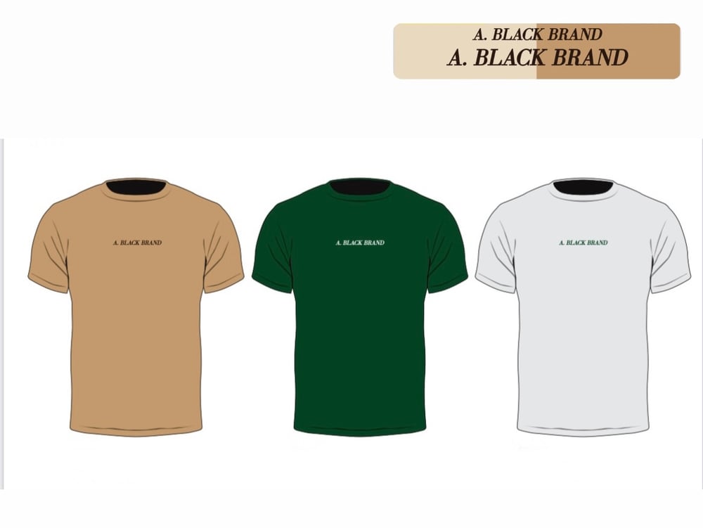 Image of A. BLACK BRAND TEES