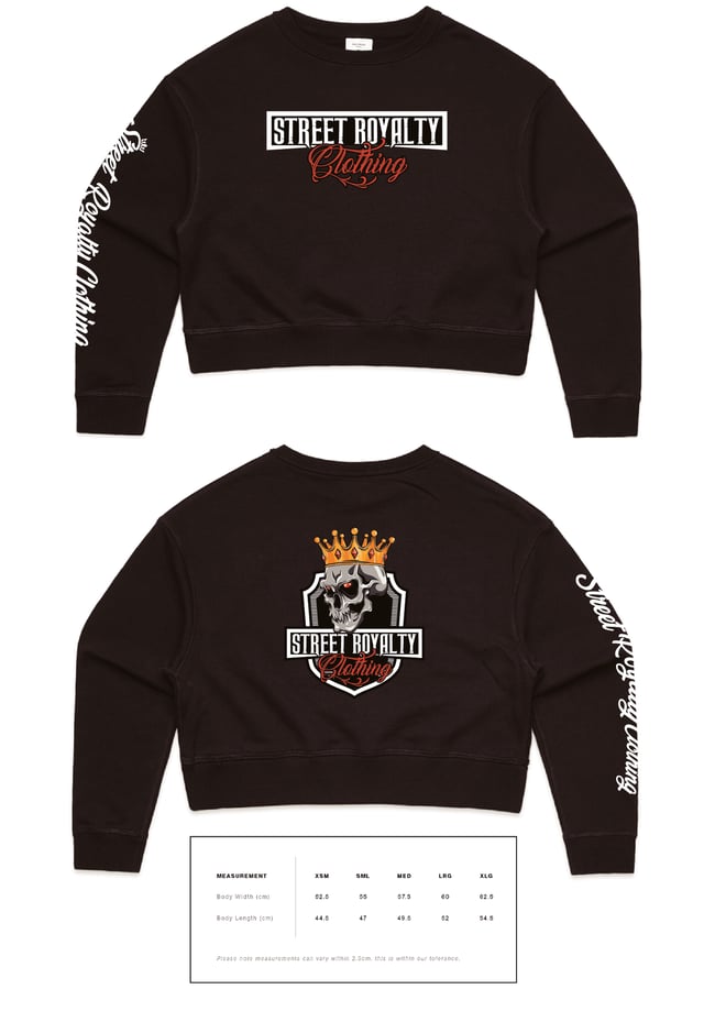 Street Royalty Black Cropped Crew Jumper