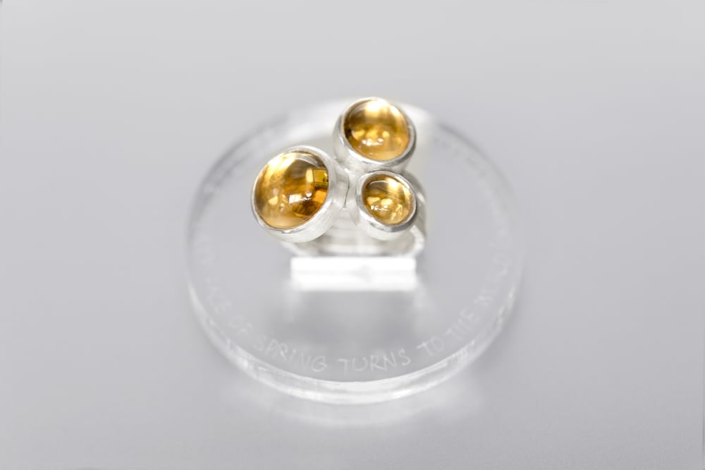 Image of "The merry face of spring..." silver rings with citrines · VERIS LETA FACIES MUNDO PROPINATUR  ·