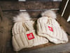 The Last 2 - Ivory twin layered bobble hats