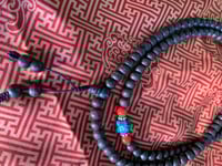 Image 1 of rose wood mala with stones