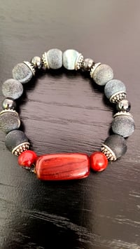 Unisex Gray Jasper Bracelet