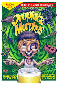 Dropkick Murphys Gig Poster 2022 Fort Lauderdalr