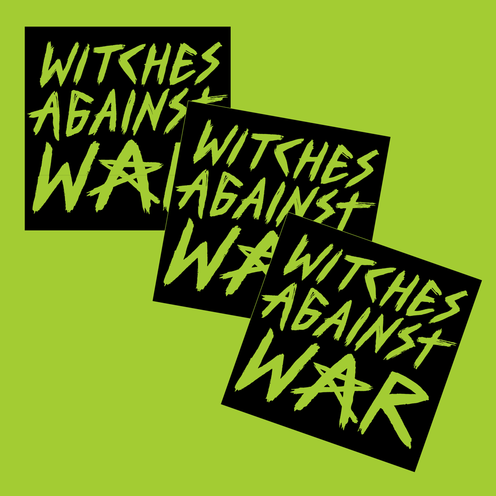 Image of Witches Against War Solidarity Sticker for Refugees