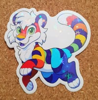 3'' Rainbow Tiger Holographic Stickers