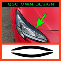 Image 1 of X2 Vauxhall Corsa E 2014-19  black eyebrow eyelid stickers 