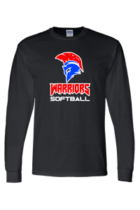 WARRIORS BLACK LONG SLEEVE TEE