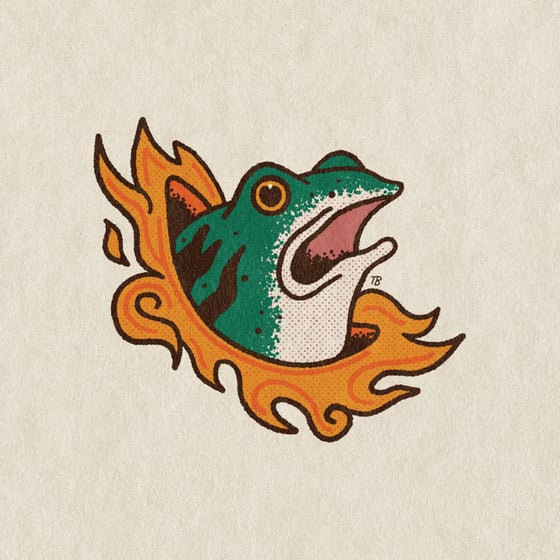 Image of Frog Portal Face - Art Print
