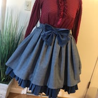 Image 1 of Blue Plaid Skirt.