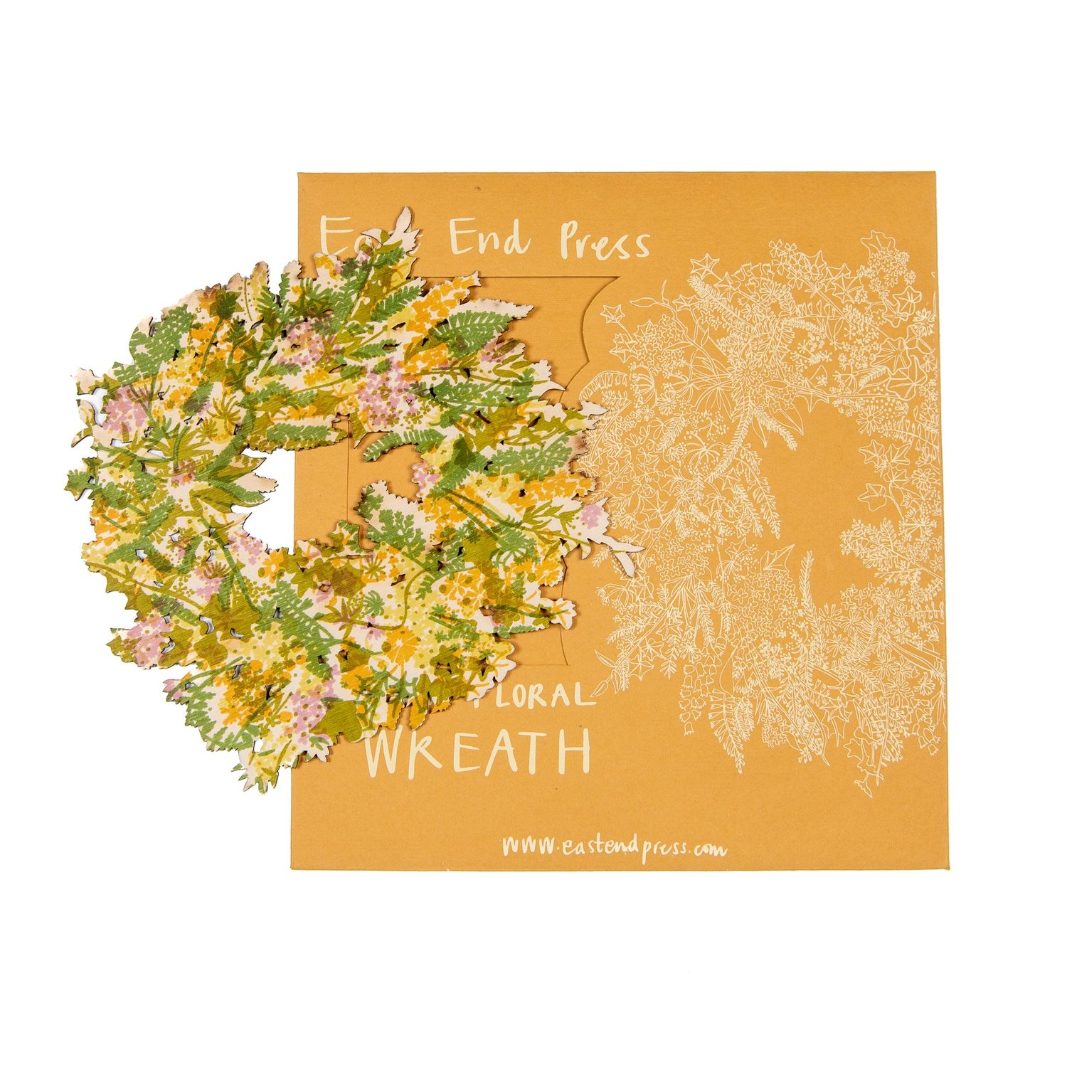 Image of Wooden Floral Wreath