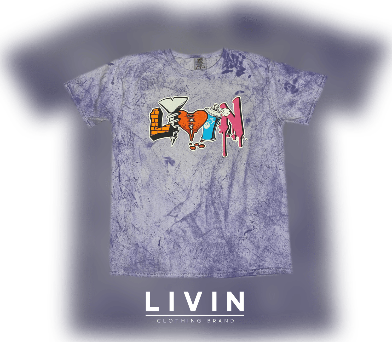 Purple Tie Dye Livin Shirt 