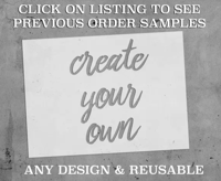Custom Stencils Up to 34" by 45" | Custom Stencil | Reusable