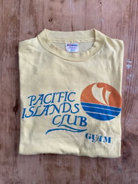 Image 1 of 80s PACIFIC ISLANDS CLUB GUAM DOUBLE SIDED SOUVENIR T-SHIRT (2)