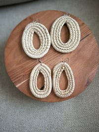 Image 3 of “Juri” Rattan Earrings (2 sizes)