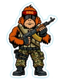 Image 3 of RBG 🦧 Rambo 3’ Vinyl Stickers