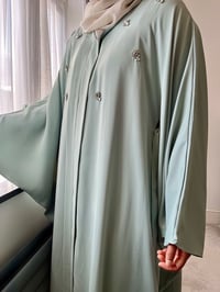 Image 2 of A’ISHAH KAFTAN ABAYA - pastel mint