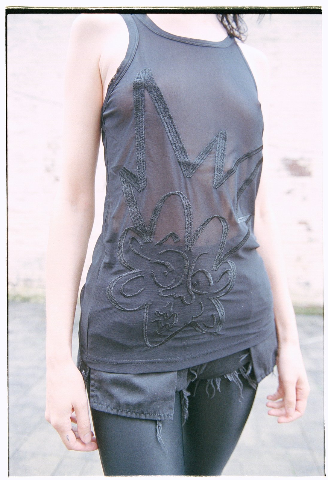 Embroidered Mesh Tank | SAIbysai