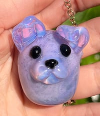 Image 2 of Pink sparkle puppy pendant 