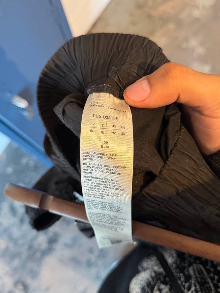 Image of Rick Owens SS24 Cotton Dropcrotch