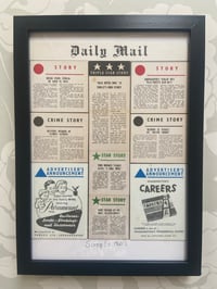 Image 7 of Scoop!  c1960s, The Times and other newspapers framed artwork