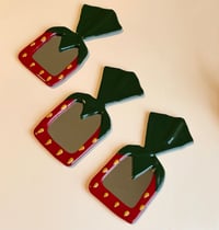 Image 2 of Fused glass strawberry candy mirror