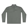 OASIS Quarter Zip - Gray and White