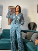 Elle African Print Silk Matching Set 