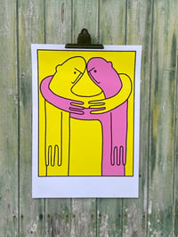 Image 1 of HUG YOUR FRIENDS (yellow and pink) 